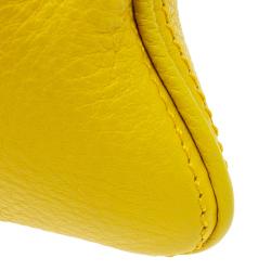 Pre Owned Marc by Marc Jacobs Yellow Pebbled Leather Crossbody Bag