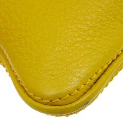 Pre Owned Marc by Marc Jacobs Yellow Pebbled Leather Crossbody Bag