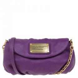Marc by Marc Jacobs Purple Leather Classic Q Karlie Crossbody Bag