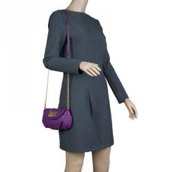 Marc by Marc Jacobs Purple Leather Classic Q Karlie Crossbody Bag