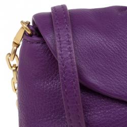 Pre Owned حقيبة كروس مارك باي مارك جاكوبس Q كارلي كلاسيك جلد بنفسجي