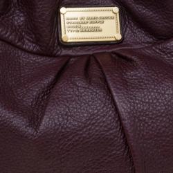 Pre Owned حقيبة هوبو مارك باي مارك جاكوبس كلاسيك كيو هيلير جلد عنابي