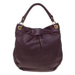 Pre Owned حقيبة هوبو مارك باي مارك جاكوبس كلاسيك كيو هيلير جلد عنابي