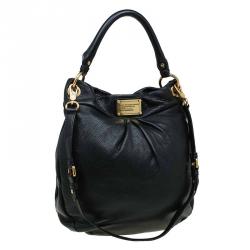Pre Owned Marc by Marc Jacobs Black Leather Marchive Hilli Hobo