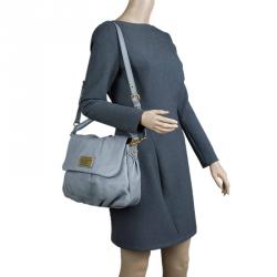 Pre Owned Marc by Marc Jacobs Grey Leather Classic Q Lil Ukita Satchel