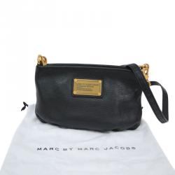 Pre Owned حقيبة كروس مارك باي مارك جاكوبس كلاسيك كيو بيرسي جلد أسود