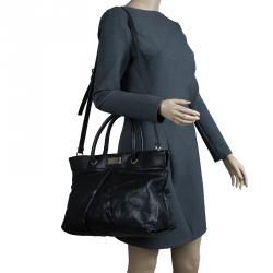 Pre Owned Marc by Marc Jacobs Black Leather Marchive Tote