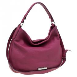 Pre Owned Marc by Marc Jacobs Burgundy Pebbled Leather New Q Hillier Hobo