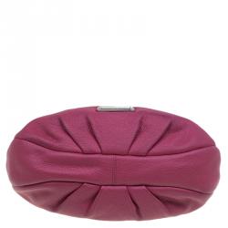 Pre Owned Marc by Marc Jacobs Burgundy Pebbled Leather New Q Hillier Hobo