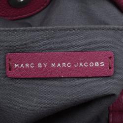Pre Owned Marc by Marc Jacobs Burgundy Pebbled Leather New Q Hillier Hobo