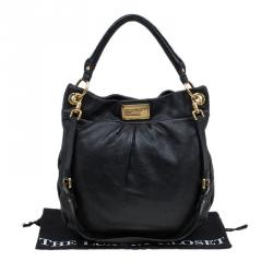 Pre Owned Marc by Marc Jacobs Black Leather Marchive Hilli Hobo