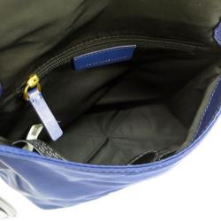 Pre Owned Marc By Marc Jacobs Blue Nylon Mini Natasha Crossbody