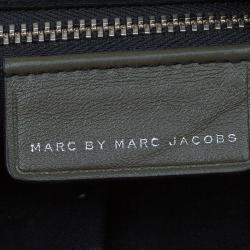 Pre Owned Marc By Marc Jacobs Fatigue Green Leather Crossbody Bag