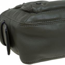 Pre Owned Marc By Marc Jacobs Fatigue Green Leather Crossbody Bag