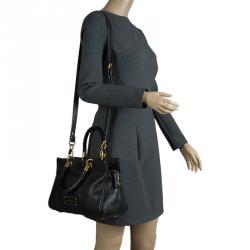 Pre Owned Marc by Marc Jacobs Black Leather Too Hot To Handle Tote