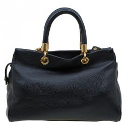 Pre Owned Marc by Marc Jacobs Black Leather Too Hot To Handle Tote