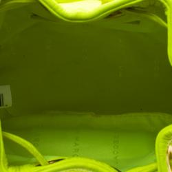 Pre Owned Marc By Marc Jacobs Neon Green Leather Mini Bucket Crossbody Bag