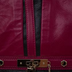 Marc by Marc Jacobs Magenta Leather Magazine Fold Over Clutch