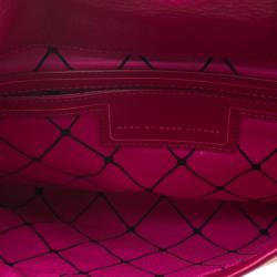 Marc by Marc Jacobs Magenta Leather Magazine Fold Over Clutch