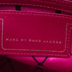 Marc by Marc Jacobs Magenta Leather Magazine Fold Over Clutch