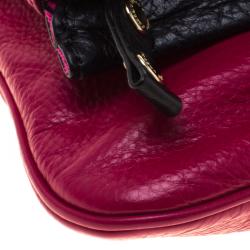 Marc by Marc Jacobs Magenta Leather Magazine Fold Over Clutch