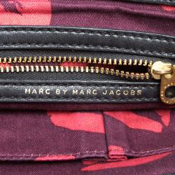 Pre Owned حقيبة كتف مارك باي مارك جاكوبس طباعة حالمة جلد سوداء