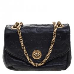 Pre Owned حقيبة كروس مارك باي مارك جاكوبس دريمي شعار جلد سوداء