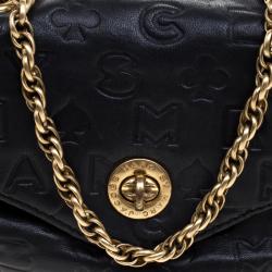 Pre Owned حقيبة كروس مارك باي مارك جاكوبس دريمي شعار جلد سوداء