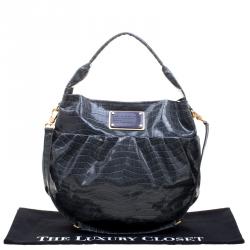 Pre Owned حقيبة مارك باي مارك جاكوبس جلد لامعة نقش تمساح خضراء أميريلاد