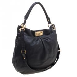 Pre Owned Marc by Marc Jacobs Black Leather Classic Q Hillier Hobo