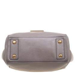 مملوكة مسبقًا حقيبة يد مارك باي مارك جاكوبس تو هوت تو هاندل جلد رصاصية