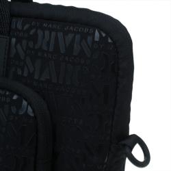 Marc by Marc Jacobs Black Monogram Neoprene and Leather Laptop Bag
