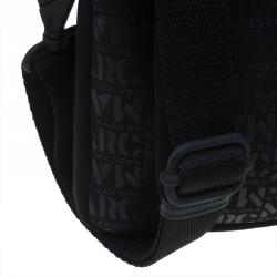Marc by Marc Jacobs Black Monogram Neoprene and Leather Laptop Bag
