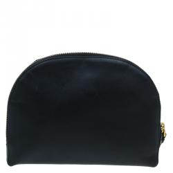 Pre Owned Marc by Marc Jacobs Black Leather Cosmetic Pouch 