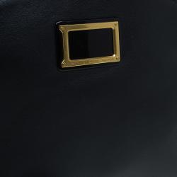 Pre Owned Marc by Marc Jacobs Black Leather Cosmetic Pouch 