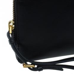 Pre Owned Marc by Marc Jacobs Black Leather Cosmetic Pouch 