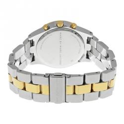 مملوكة مسبقًا ساعة يد نسائية مارك باي مارك جاكوبس MBM3197 ستانلس ستيل مطلي فضة وذهب فضة 40 مم