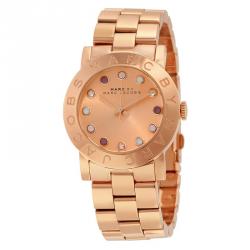 Pre Owned Marc by Marc Jacobs Rose Gold Gold-Plated Stainless Steel MBM3216 Women's Wristwatch 36MM