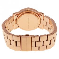 Pre Owned Marc by Marc Jacobs Rose Gold Gold-Plated Stainless Steel MBM3216 Women's Wristwatch 36MM