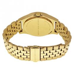 Pre Owned Marc by Marc Jacobs Black Gold-Plated Stainless Steel MBM3315 Women's Wristwatch 36MM