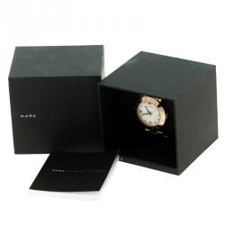 Marc by Marc Jacobs White Gold Tone Stainless Steel MBM3056 Women's Wristwatch 36MM
