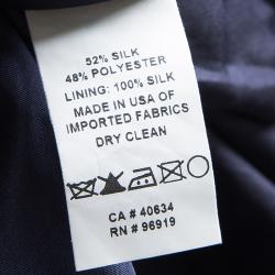 Pre Owned Marc Jacobs Navy Blue Front Drape Detail Maxi Skirt S