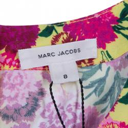 Pre Owned Marc Jacobs Floral Print Short Sleeve Top M