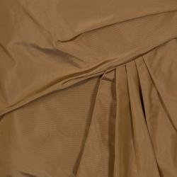 Pre Owned Marc Jacobs Tan Gathered Silk Skirt S