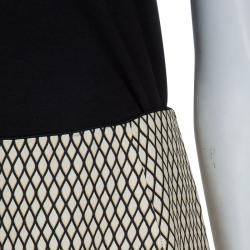 Pre Owned Marc Jacobs Cream Patterned A-Line Skirt M