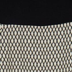 Pre Owned Marc Jacobs Cream Patterned A-Line Skirt M
