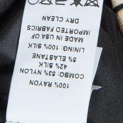 Pre Owned Marc Jacobs Cream Patterned A-Line Skirt M