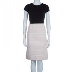 Pre Owned Marc Jacobs Peach Striped Skirt L