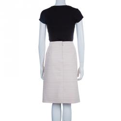 Pre Owned Marc Jacobs Peach Striped Skirt L