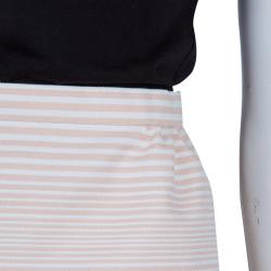 Pre Owned Marc Jacobs Peach Striped Skirt L